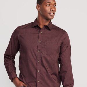 Old Navy Men's Burgundy Button-Down Shirt